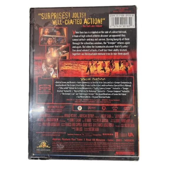 MGM Jeepers Creepers 2 on DVD Deadstock Vintage Horror Thriller Halloween
Scary - Picture 2 of 5